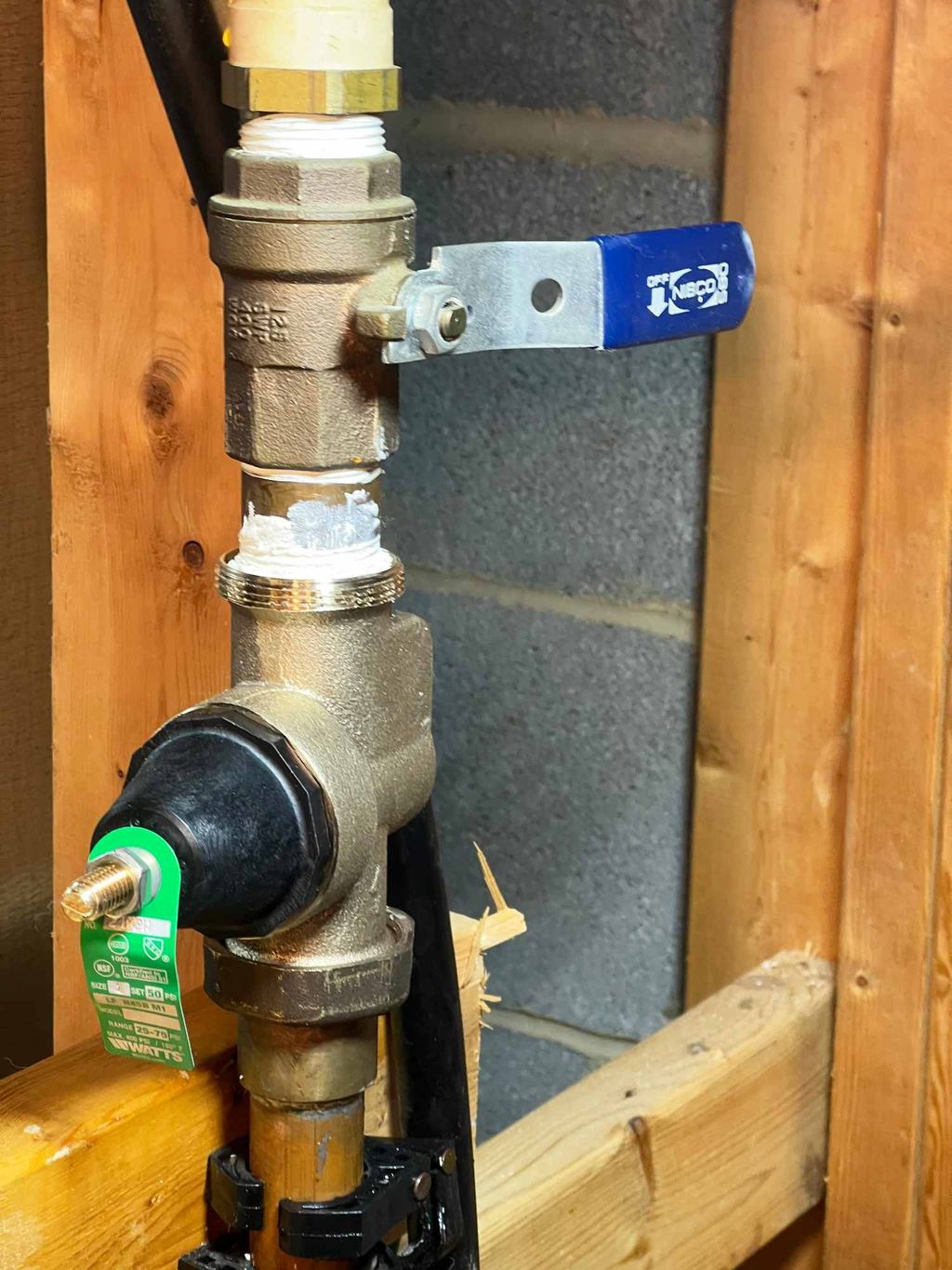 Installation of new pressure reducing valve