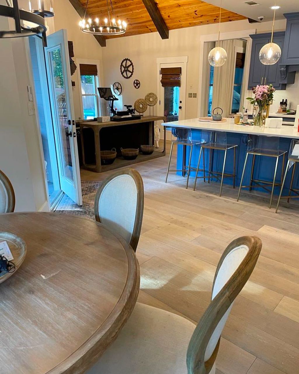 Open-concept living space enhanced with durable, w