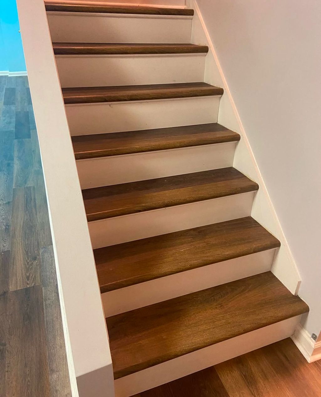 Precision-cut stair treads and risers for a flawle