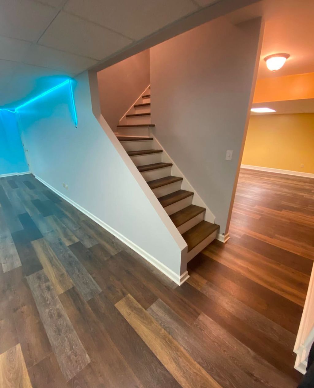 Modern floors with ambient LED lighting, perfect b