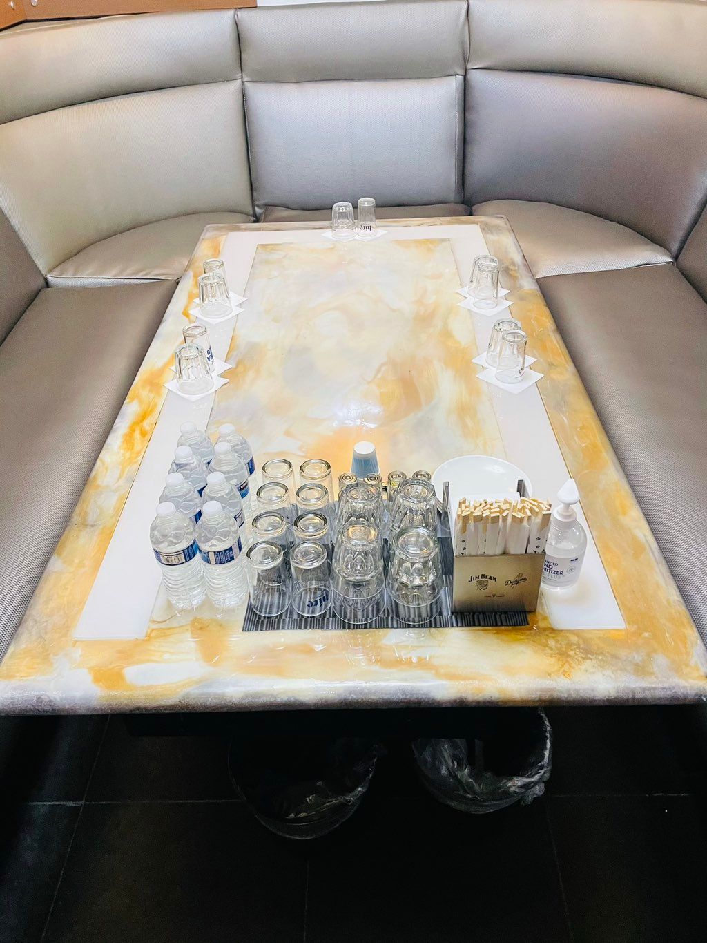 Epoxy LED light table.