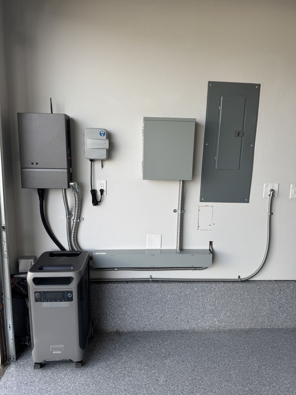 Solar with battery backup for a house
