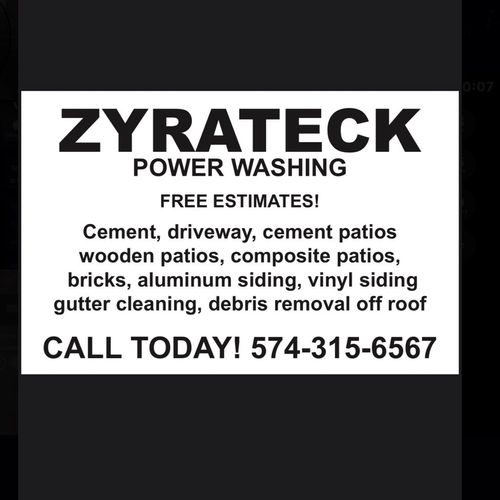 ZYRATECK POWER WASHING