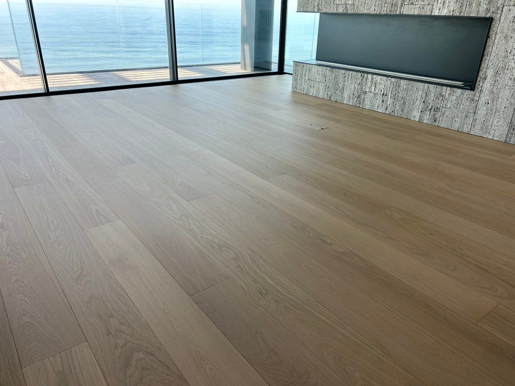 Belgian white oak finished with matte finish in Ma