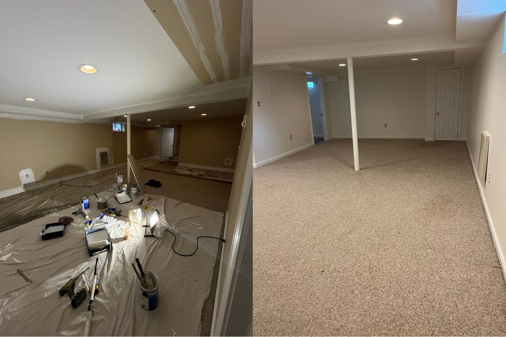 Fresh paint, brighter space — we gave this basemen