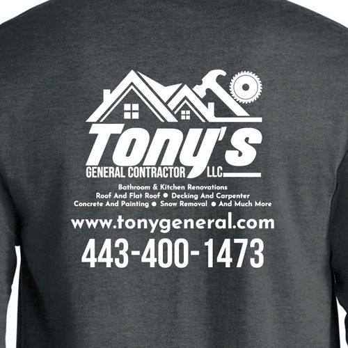 Tony’s General contractor and snow removal