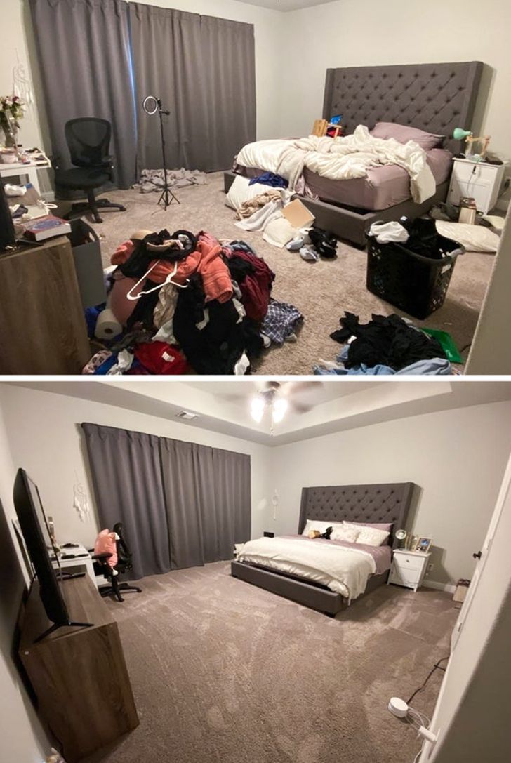 Before & After – Bedroom Cleaning Clean, calm, and