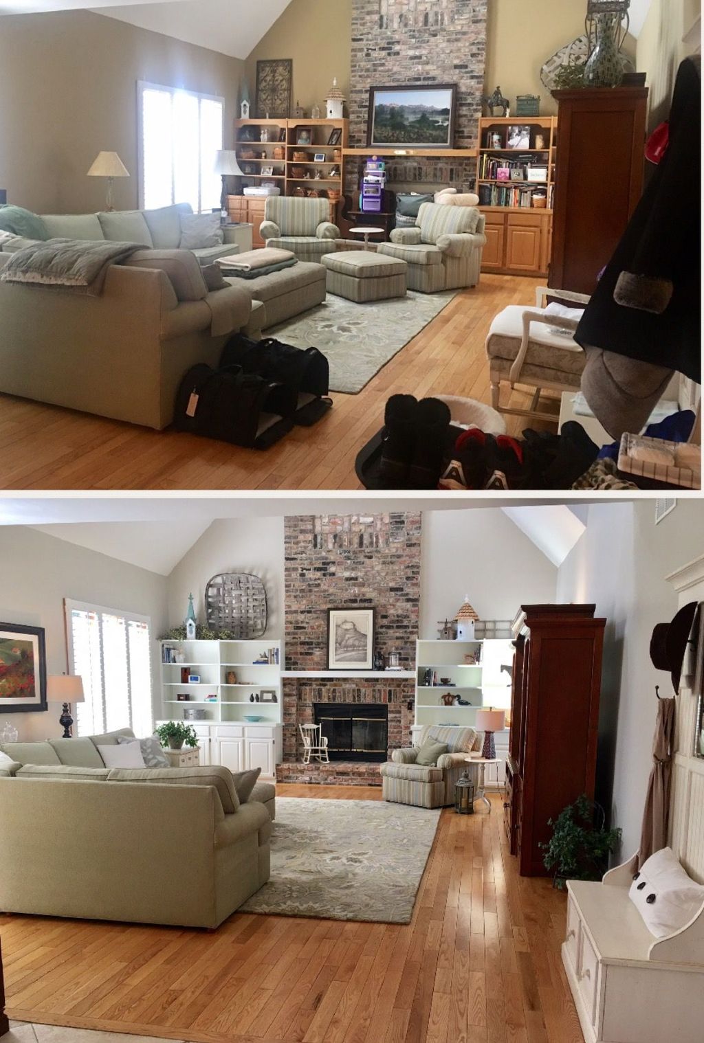 Before & After – Living Room Cleaning Fresh, tidy,