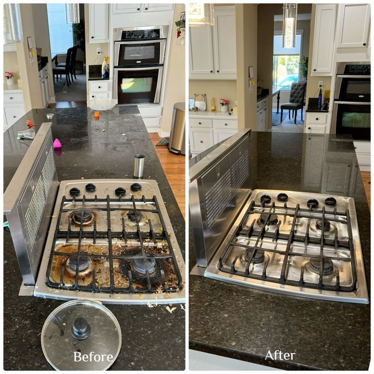 Stovetop Cleaning Grease gone, shine restored. We 