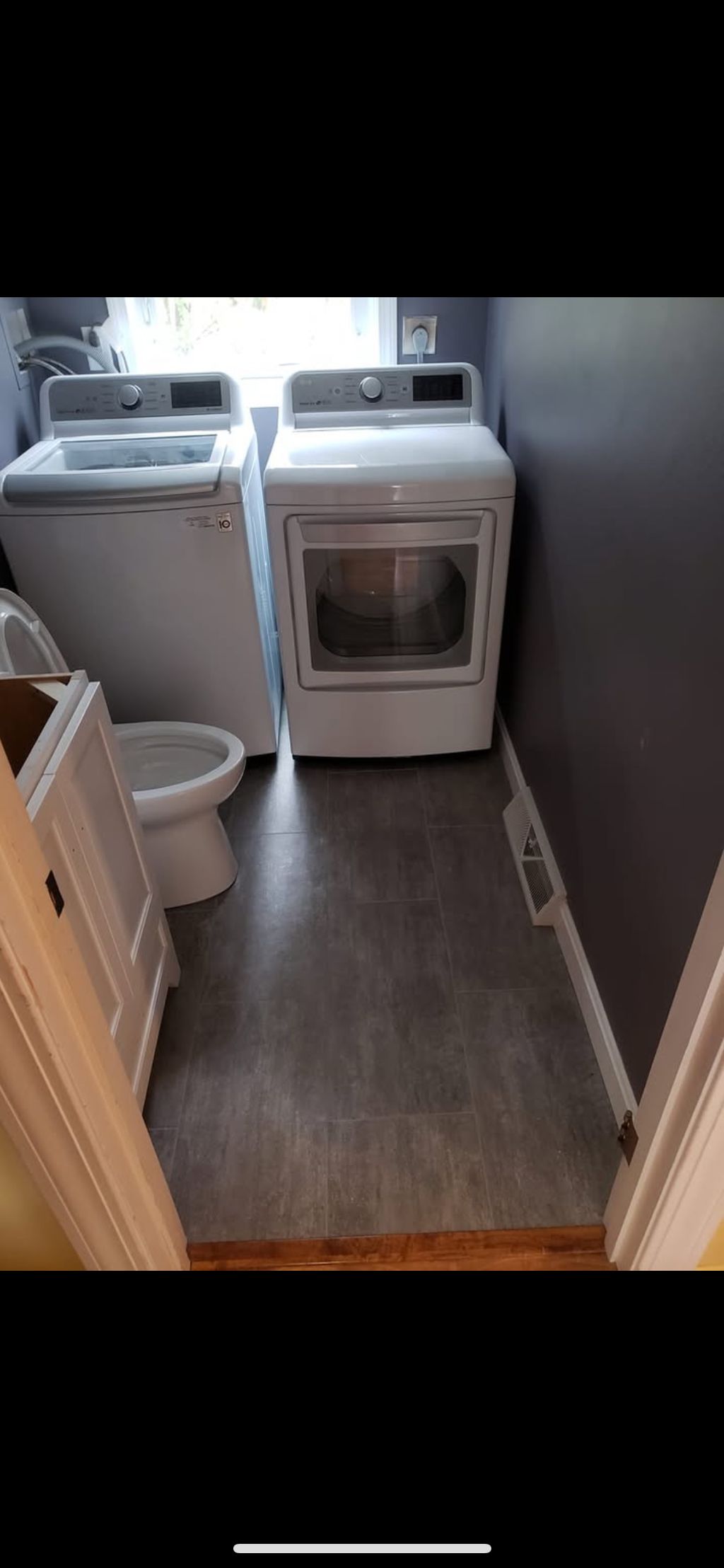 bathroom remodel including flooring installation
