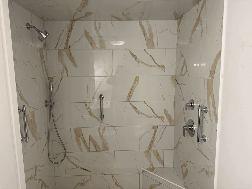 handicap shower installation. 