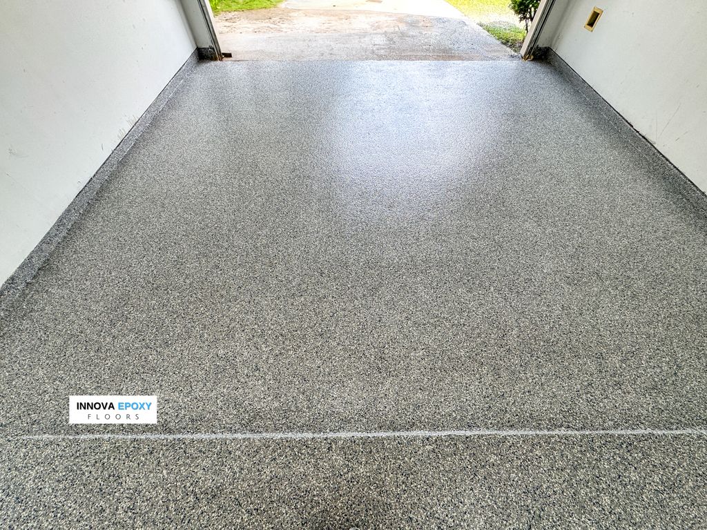 Epoxy Floor  2 car garage amazing transformation