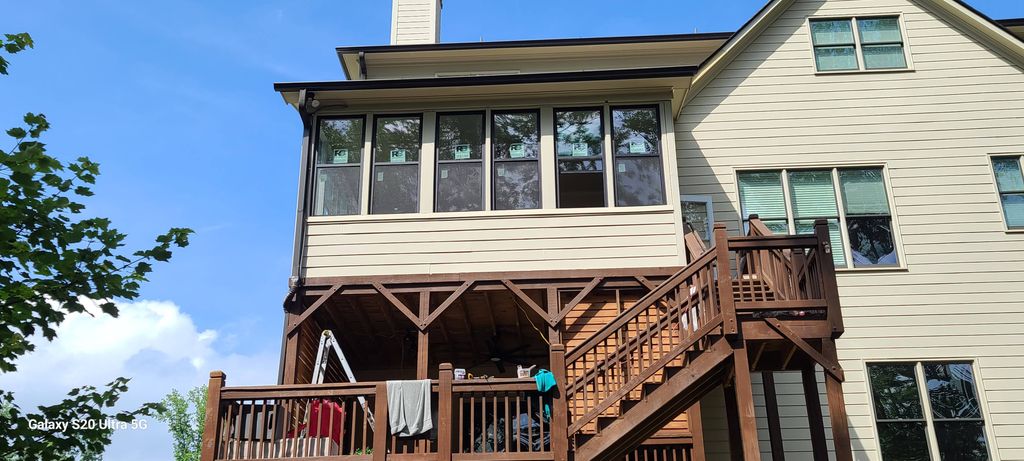 after completion with Hardie siding matching exist