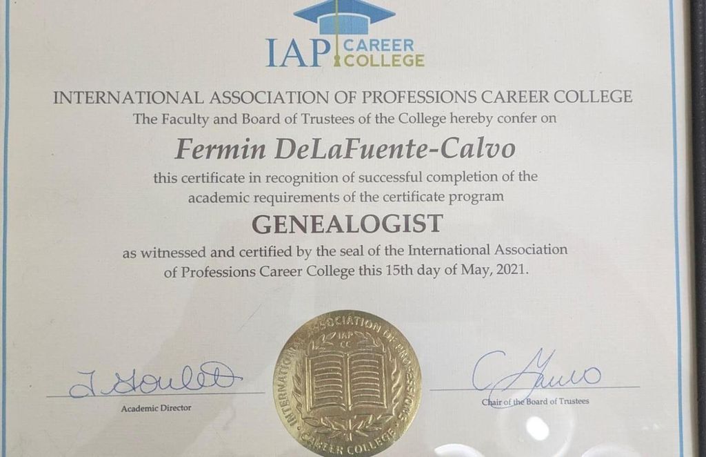 Certified Genealogist IAPCC