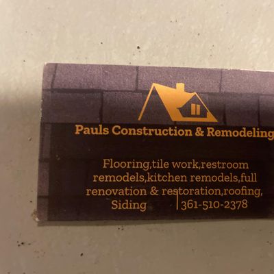 Avatar for Paul’s Construction & Remodeling