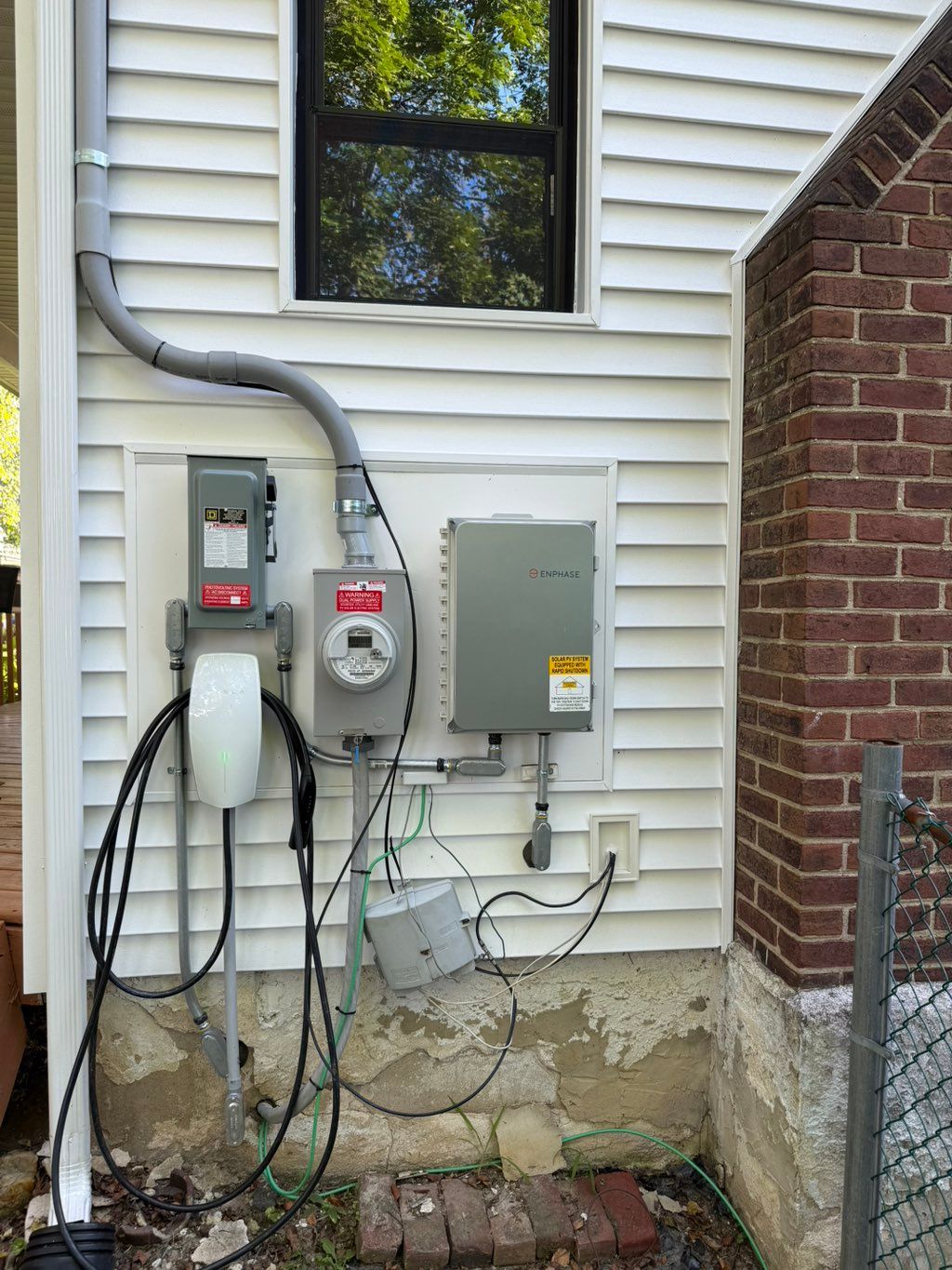 Solar panel install with EV Car Charger 