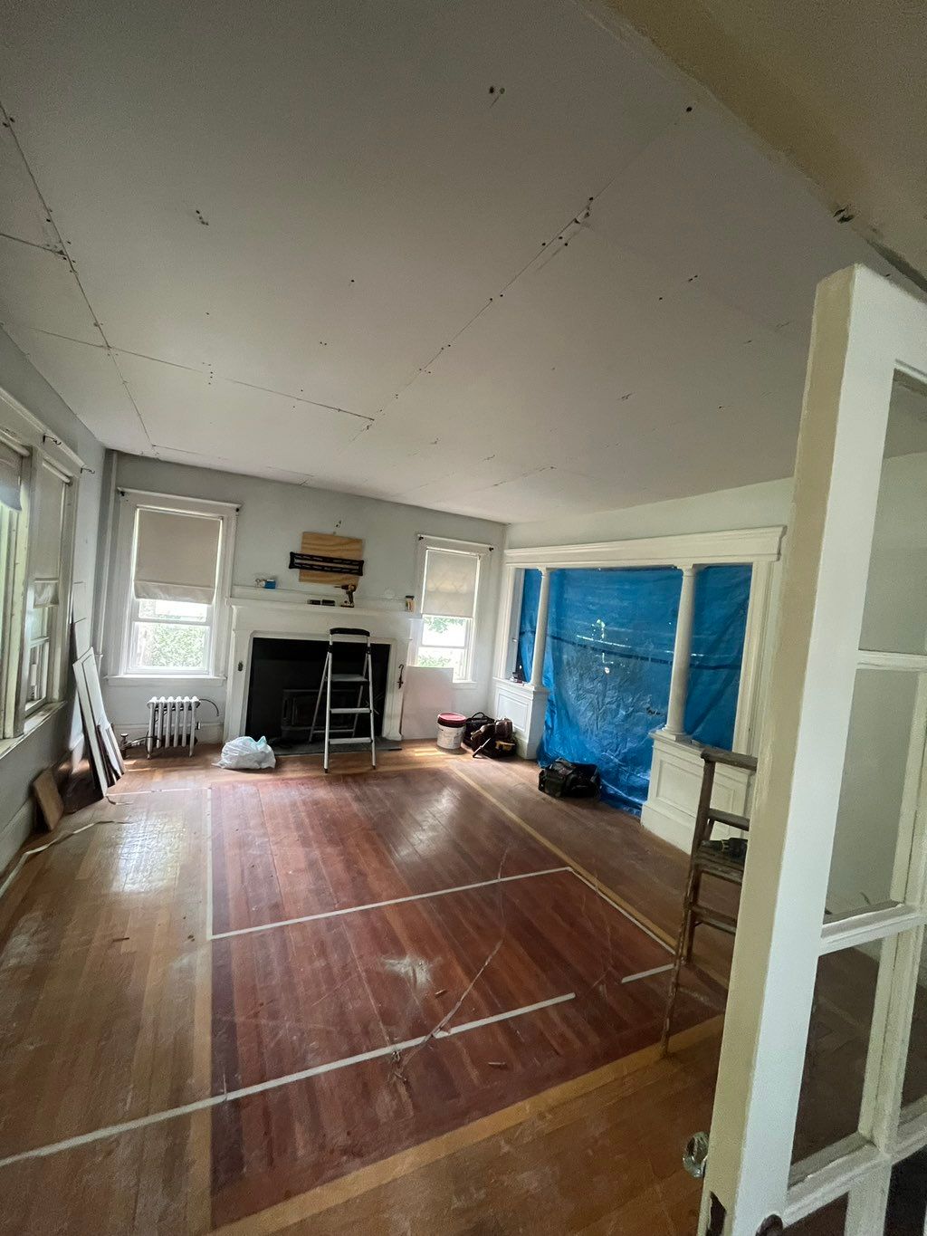 Popcorn Ceiling Cover - sheet rock. 
