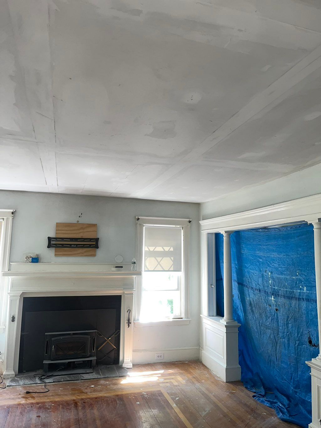 Popcorn Ceiling Cover (one coat, mud, tape, & sand