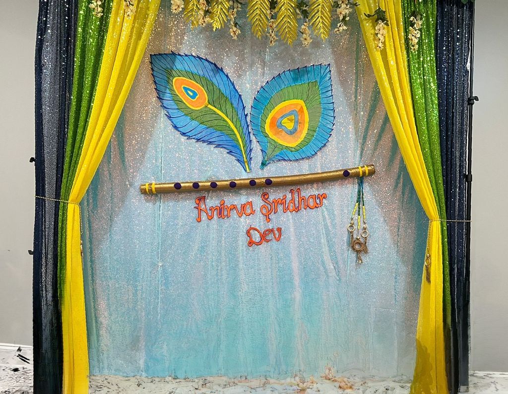 Custom backdrop and decore for naming ceremony 