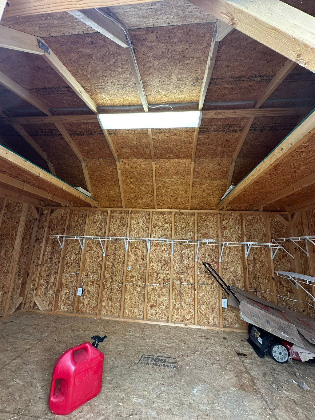 Shed power complete and running