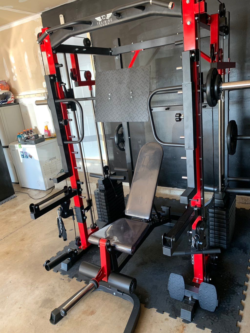 August 11 2025 
K1S smith machine gym assembled