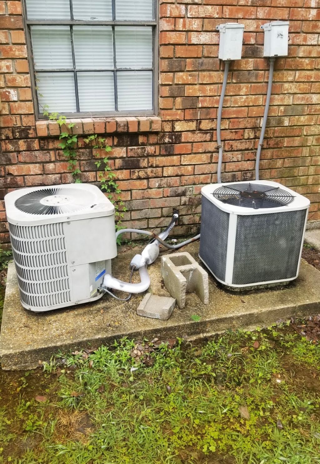 BEFORE: Replaced two outdated 2.5-ton R-22 HVAC sy