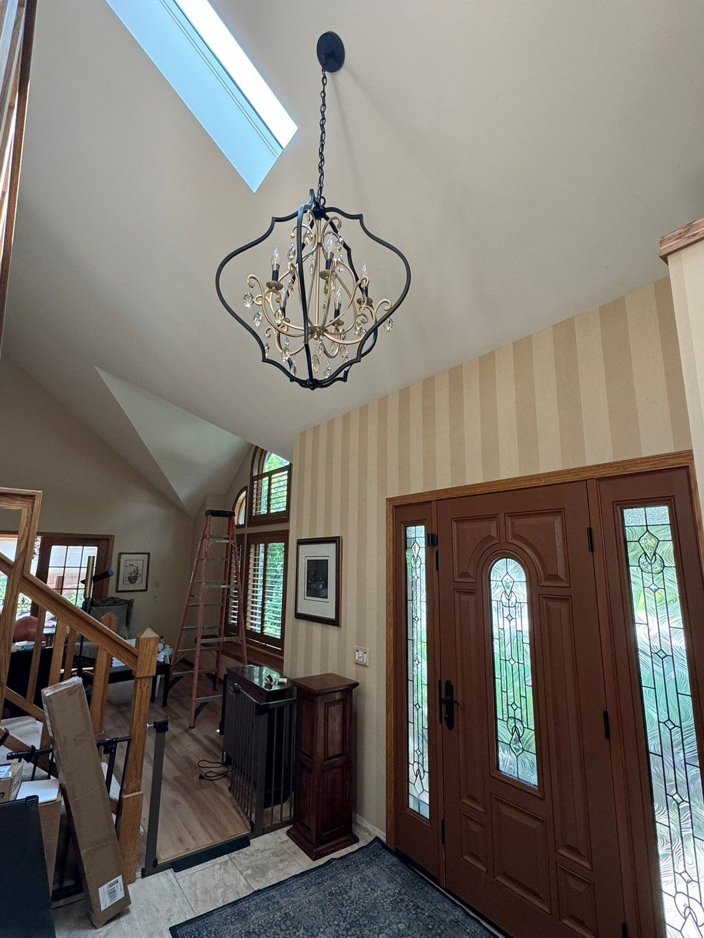 Replacing with updated chandelier 