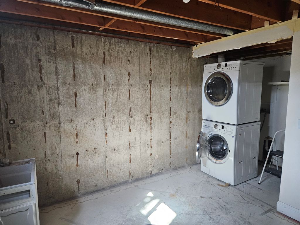 Basement wall and ceiling BEFORE