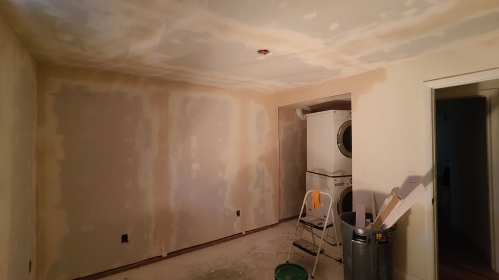 Basement wall and ceiling AFTER