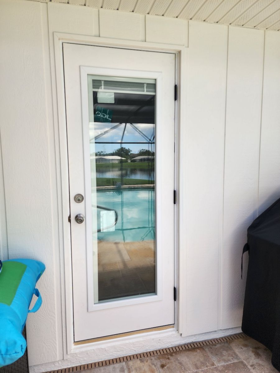 Rear Entry Impact Door with Internal Blinds