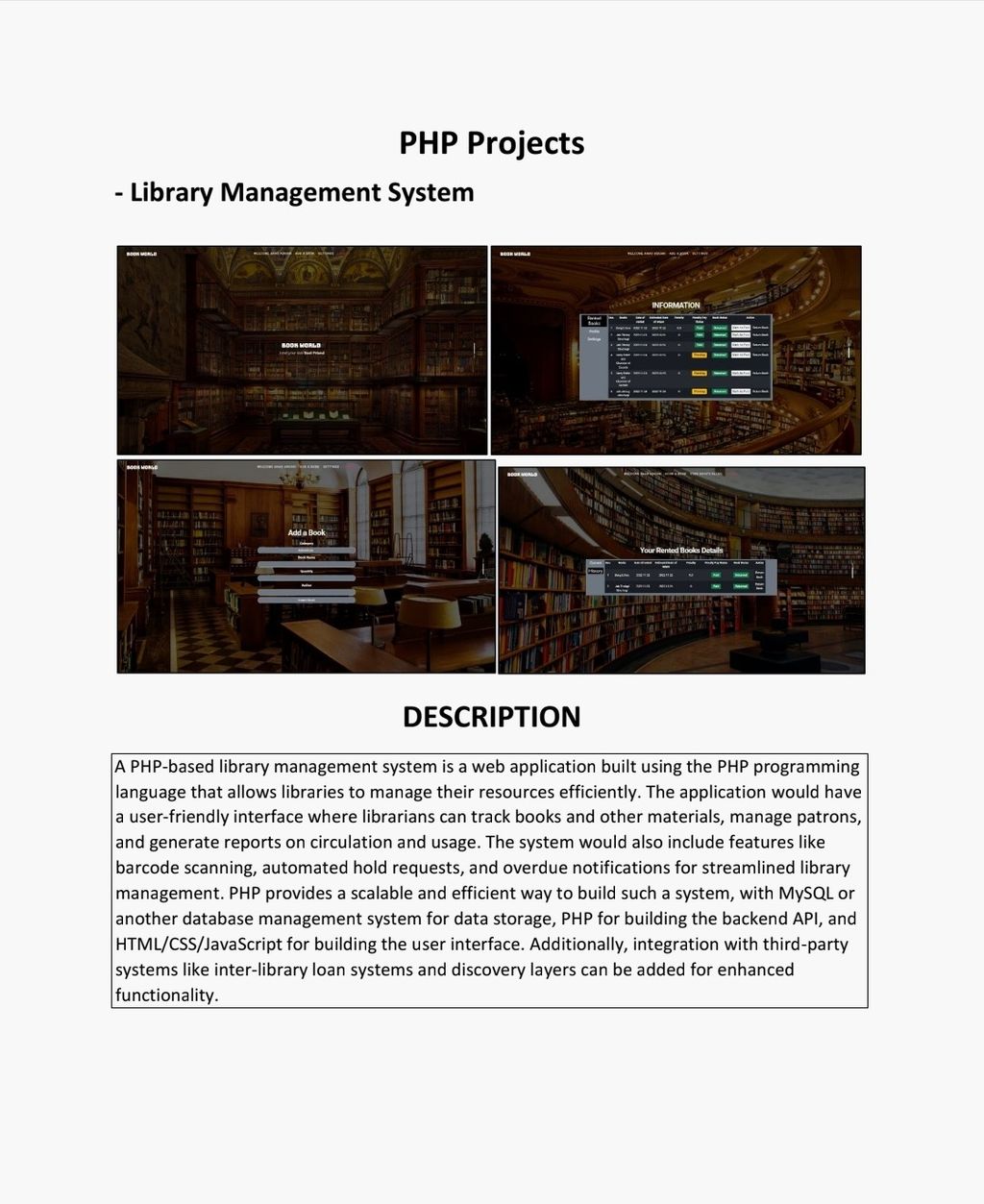 Projects and media