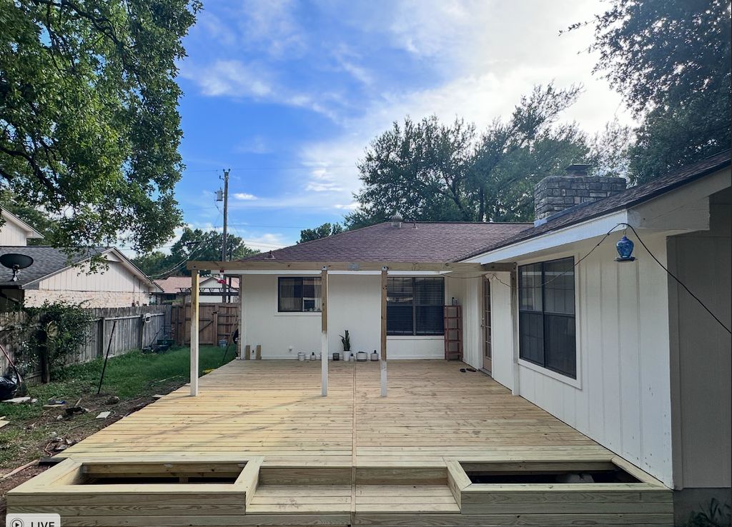 Deck Construction with Integrated Planter Boxes