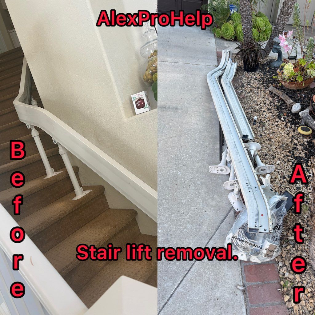 Stair lift removal.
AlexProHelp — Los Angeles and 