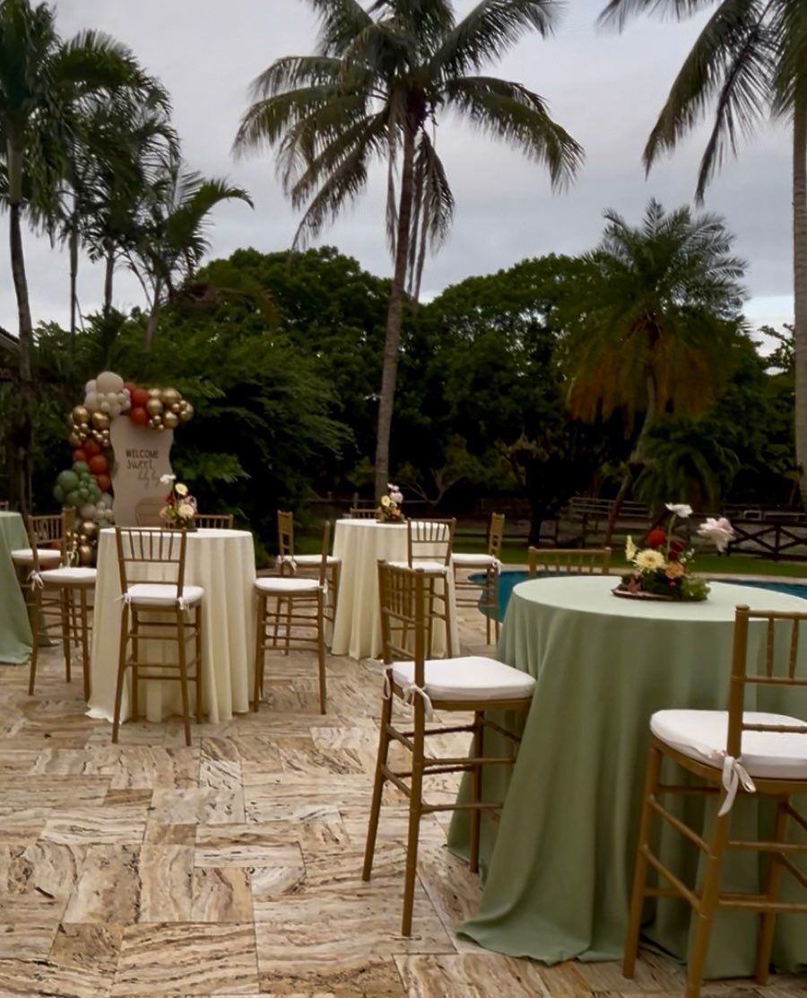 Beautiful backyard decor by Akea Events for a swee