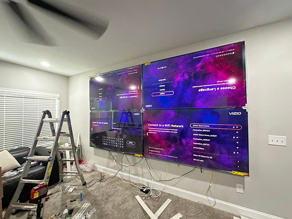 Working on a 2x2  Tv Wall