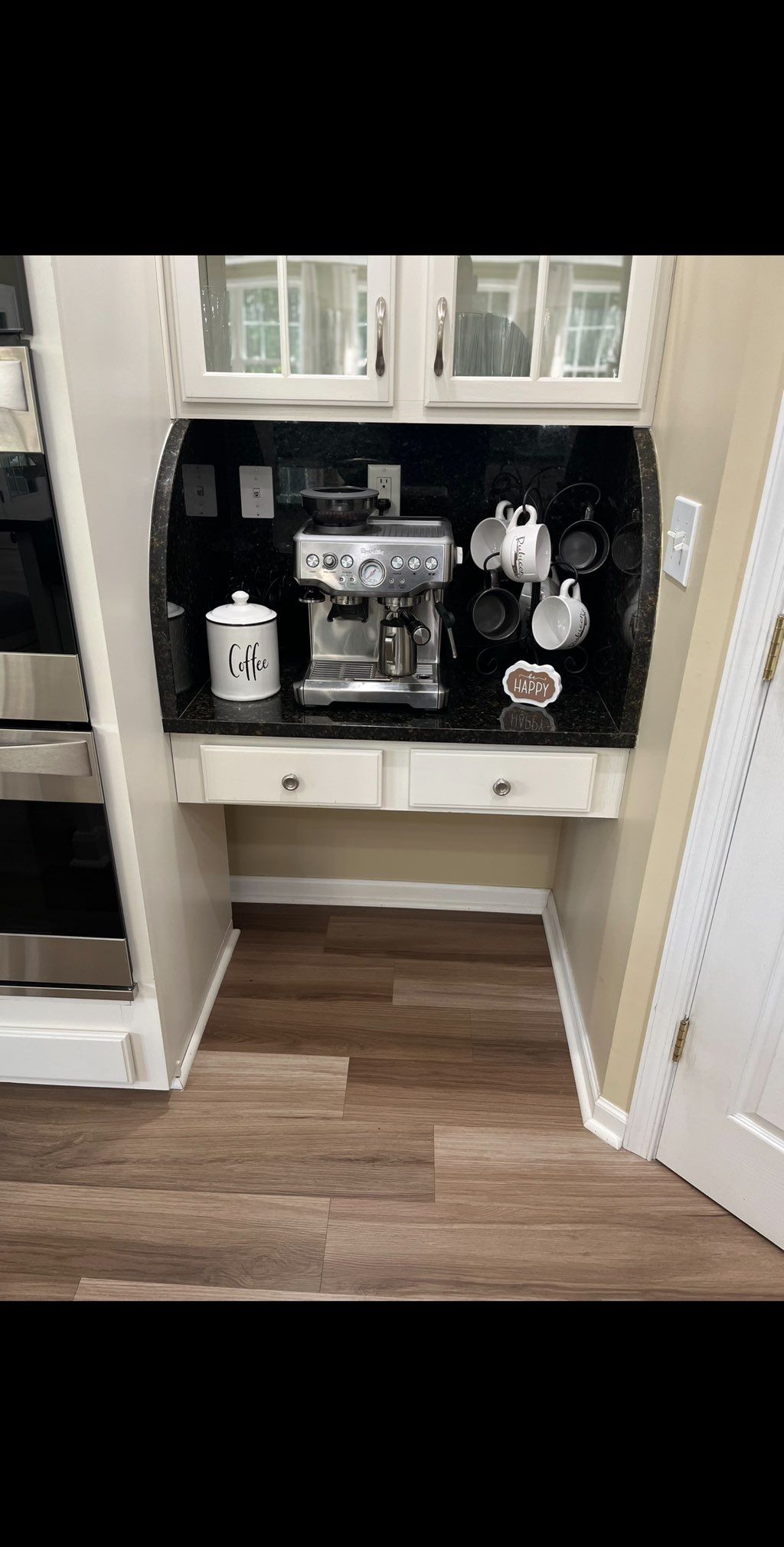 Before we custom built a cabinet and installed win