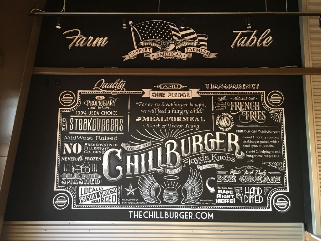 Chillburger Chalkboard Mural - Floyds Knobs, IN