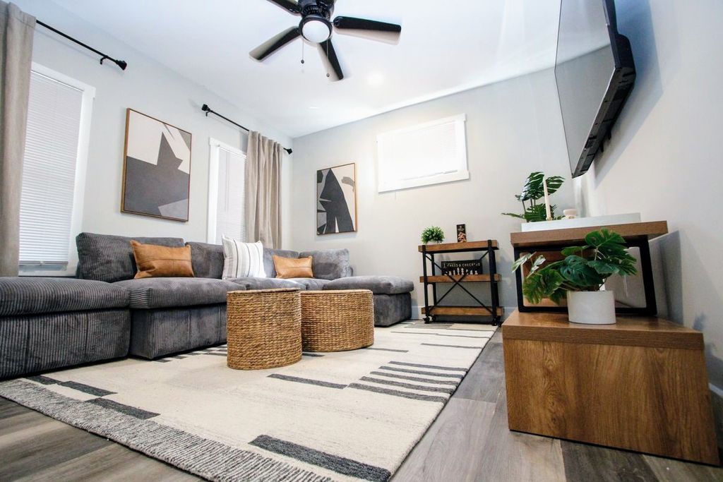 Short-term rental movie space.