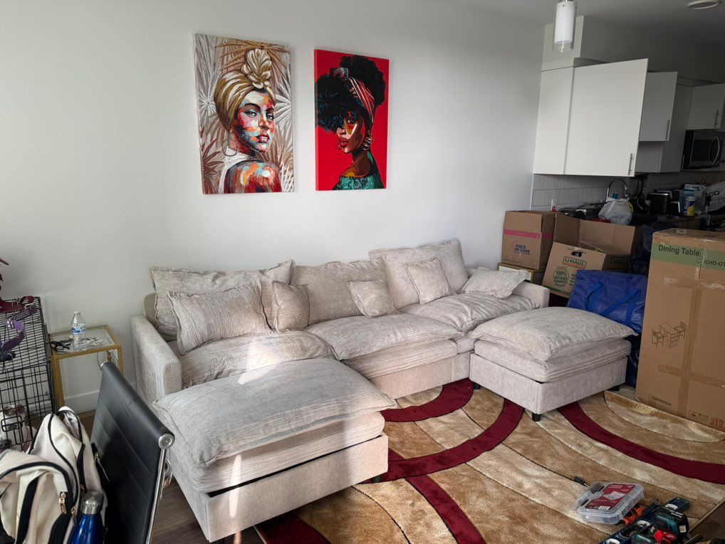 Couch assembly with multiple parts