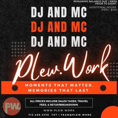 Avatar for Plew Work - DJ/Officiating & More