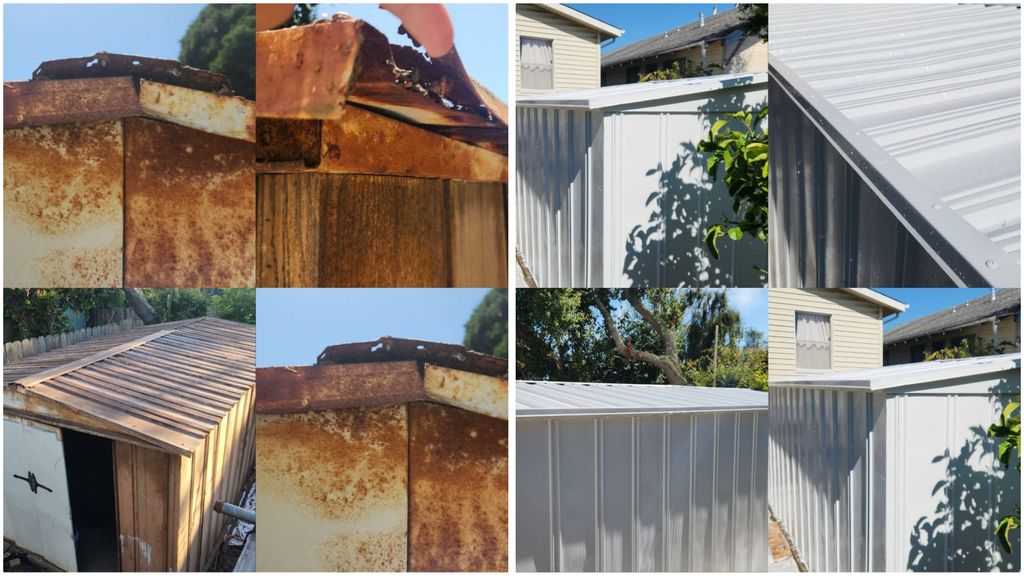 from cheaped rust to a new look of 50y.o. garage 