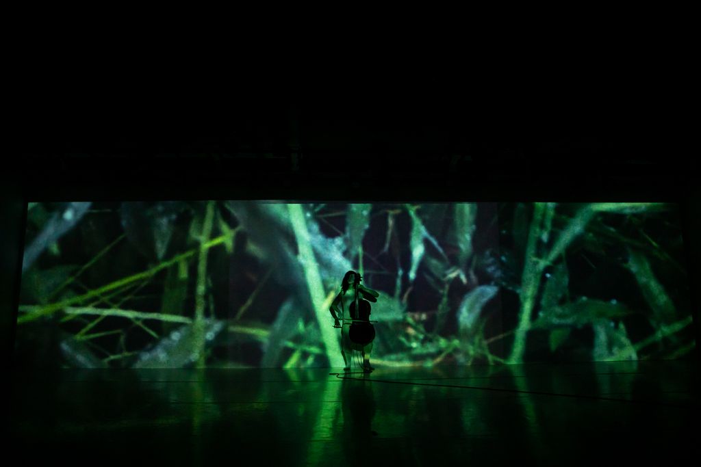 Live multimedia performance at Center for Performa
