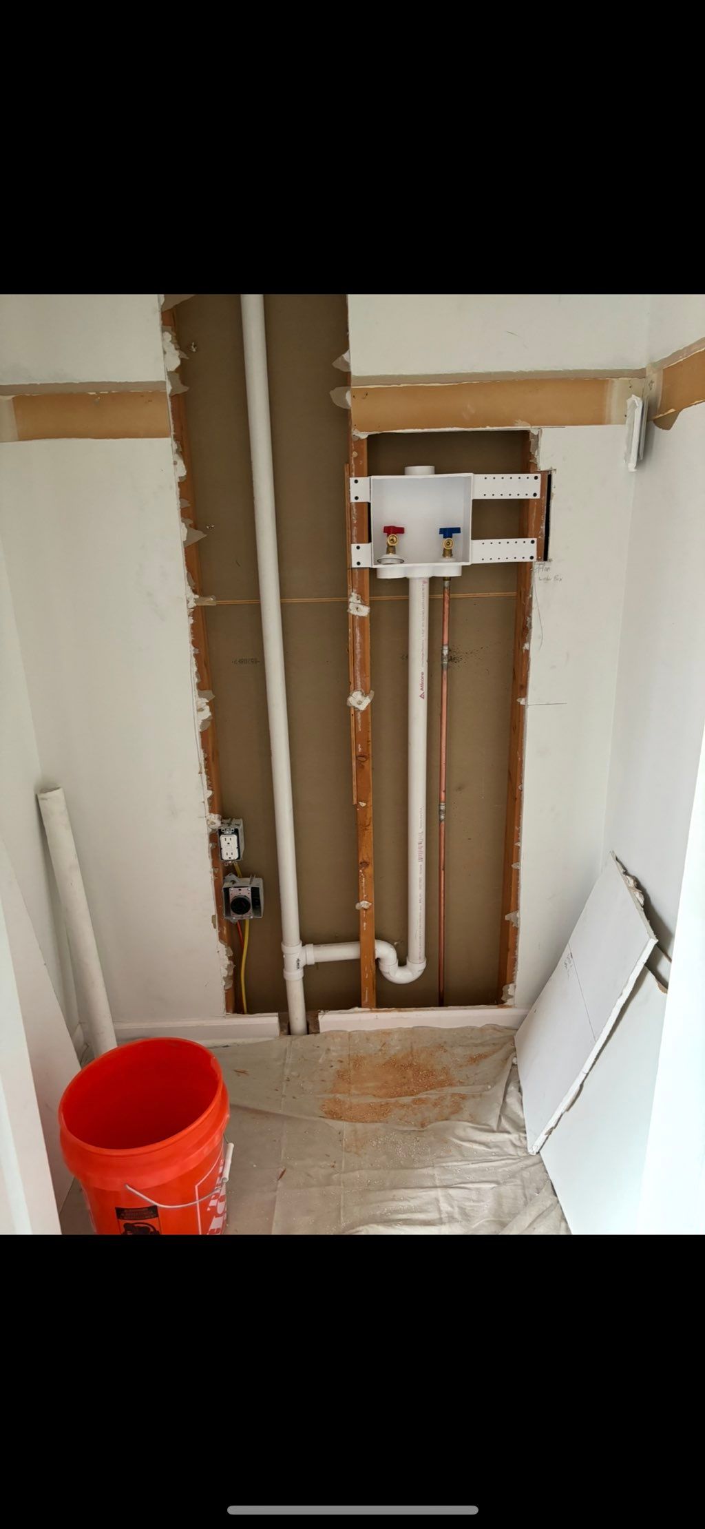 Installed new washer box 