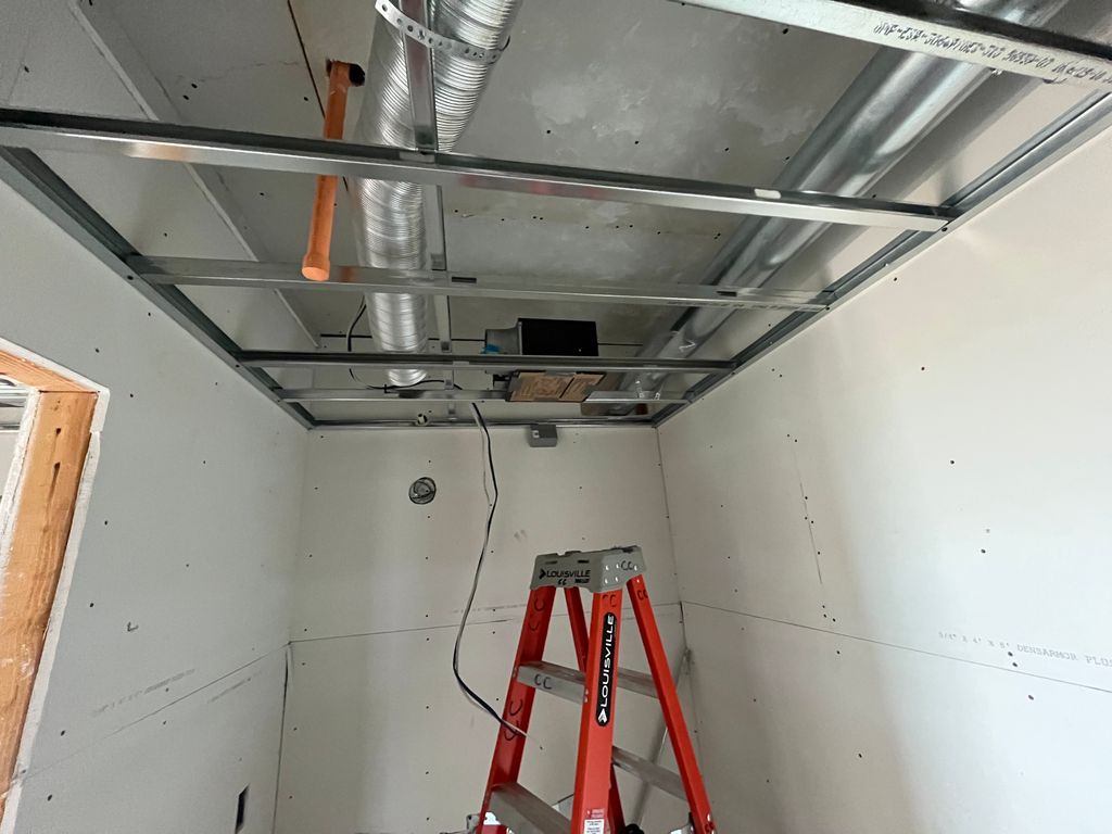 Installing a fan for a second bathroom.