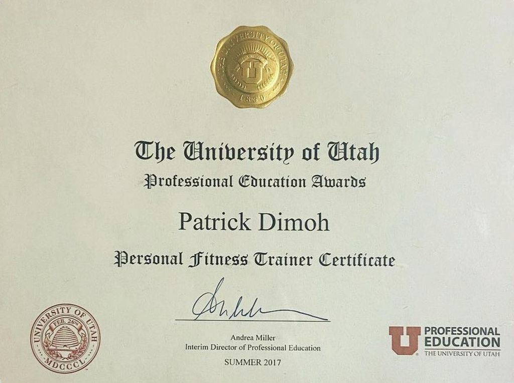 Certified Personal Trainer Certificate