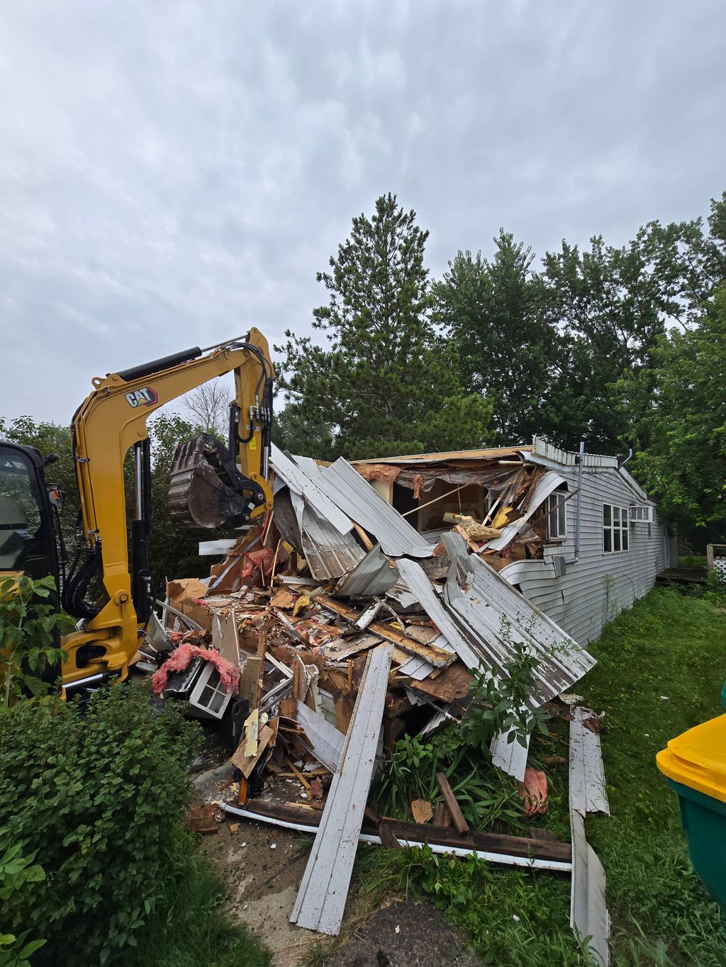 Demolition of mobile home