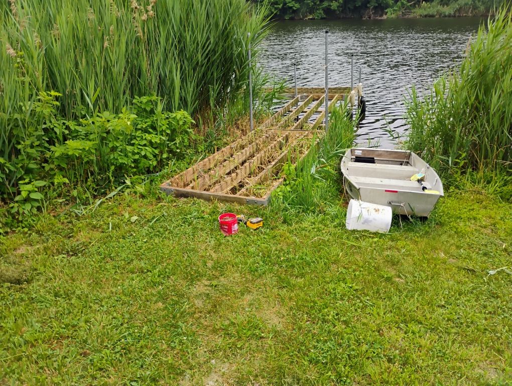 dock is ready for new deck boards