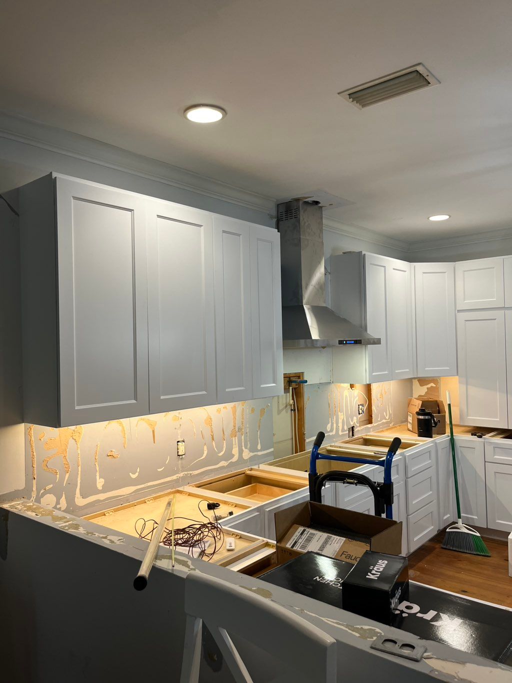 Under cabin, light wiring, and installation