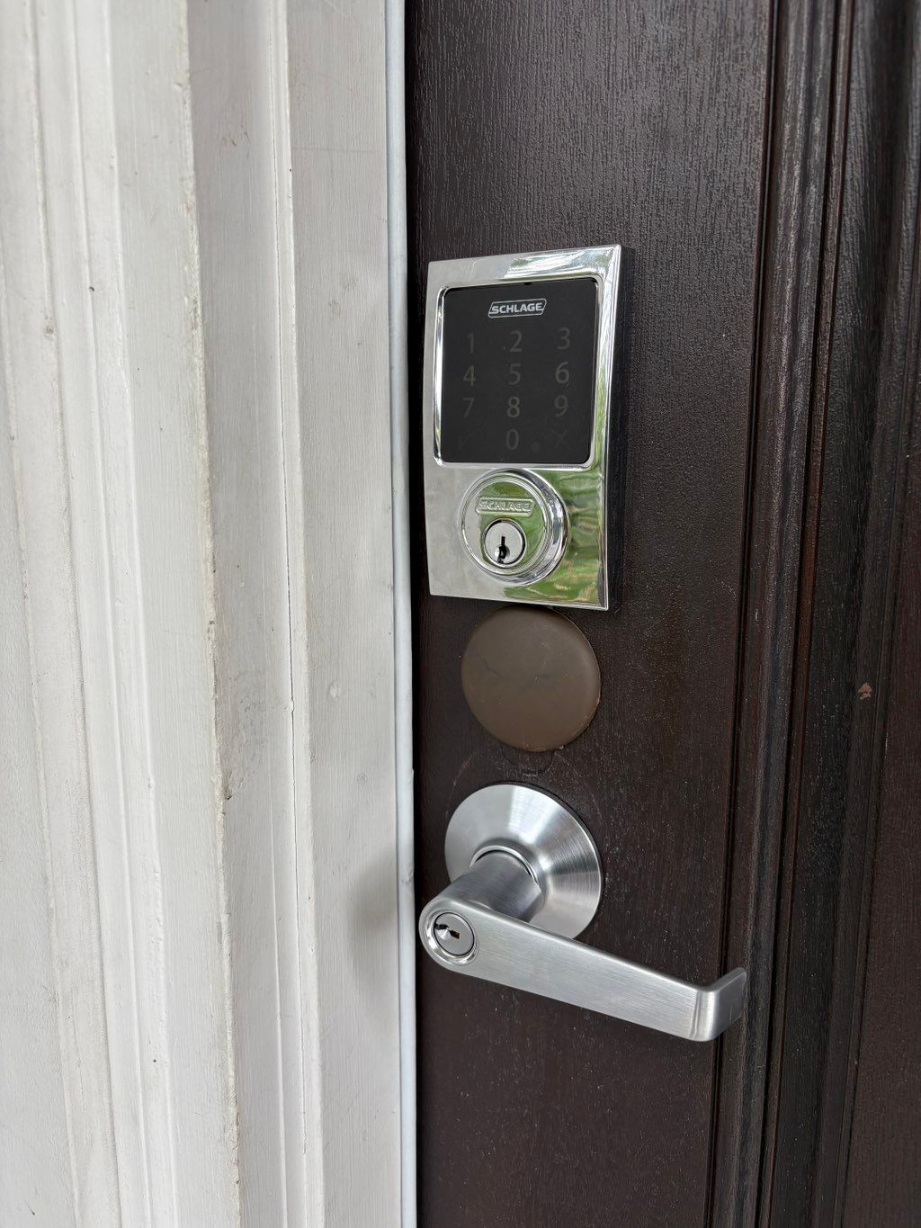 Schlage Encode. Electronic deadbolt. No need to lo