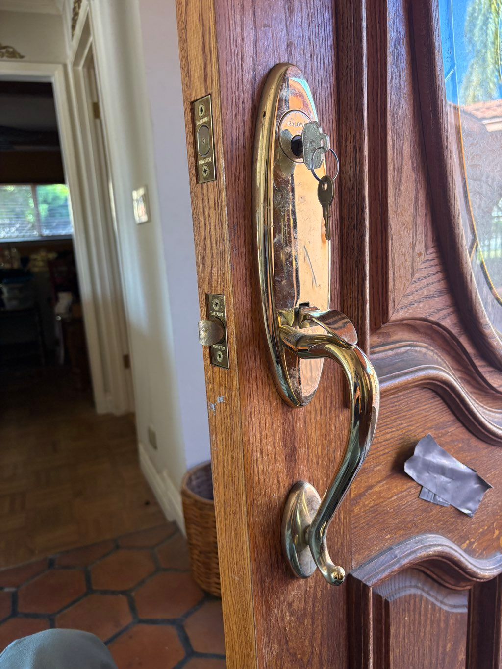 Baldwin lock. Change internal parts. Residential a